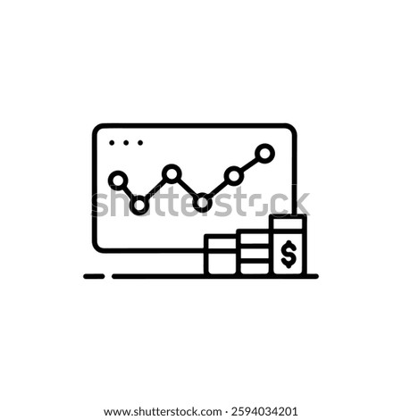 Portfolio Analysis Icon – Financial Data Visualization Representing Investment Performance