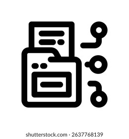 portfolio analysis line icon. Clean and minimalist vector icon for websites, mobile apps, presentations, and logos. Fully scalable and customizable for any project.