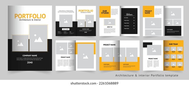 Plantilla de diseño de carteras o carteras de arquitectura