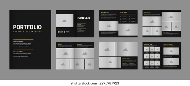 Portfolio architecture interior brochure minimalist template design