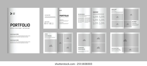 Portfolio architecture interior brochure minimalist template design