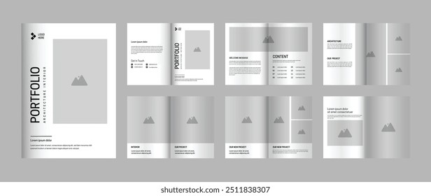 Portfolio architecture interior brochure minimalist template design