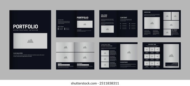 Portfolio architecture interior brochure minimalist template design