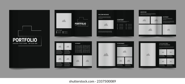 Portfolio architecture interior brochure template minimalist design