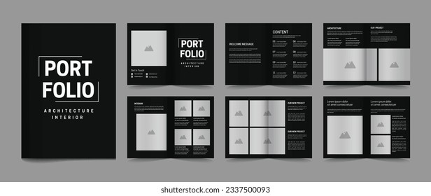 Portfolio architecture interior brochure template minimalist design