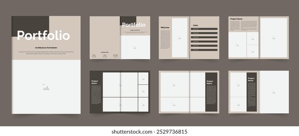 Portfolio architecture or portfolio interior design template  