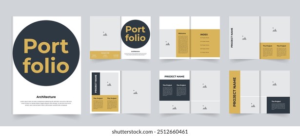 Portfolio Architecture portfolio interior or project portfolio template design