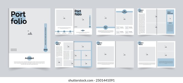 Portfolio architecture template design interior portfolio or project portfolio