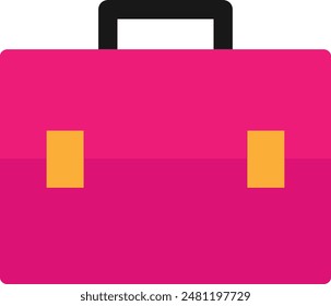 Portfolio Bag Briefcase Icon Vector Flat Illustration
