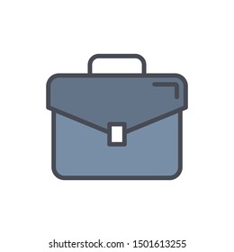 Portfolio Bag Vector Icon, Illustration Style outline Filled 