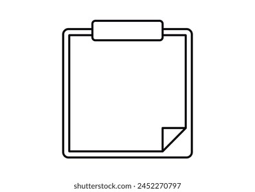 Portfolio black icon on white background.