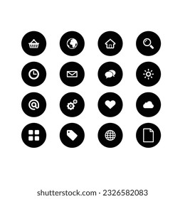 portfolio blocks design, website, home, search, cart, messaging, email, clock, setting, heart, cloud,windows, folder