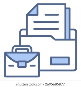 Ilustración vectorial de icono azul de Cartera