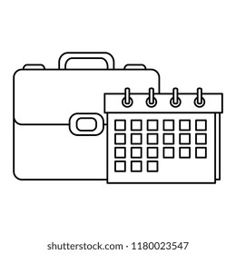 portfolio briefcase with calendar