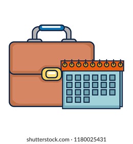 portfolio briefcase with calendar