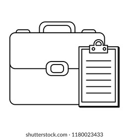portfolio briefcase with checklist