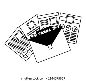 portfolio briefcase with document file icon