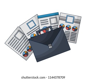 portfolio briefcase with document file icon