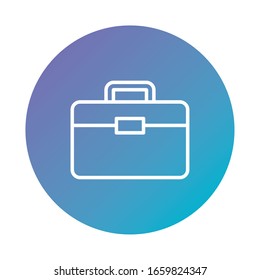 portfolio briefcase documents degraded style vector illustration design