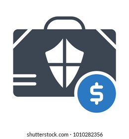 portfolio briefcase dollar 