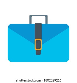 portfolio briefcase flat style icon vector illustration design