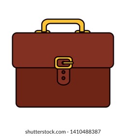 portfolio briefcase handle isolated icon