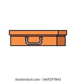 portfolio briefcase handle isolated icon