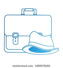 portfolio briefcase with hat hipster style