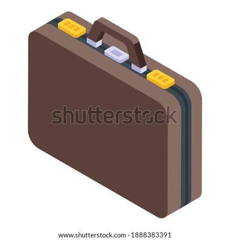 Portfolio briefcase icon. Isometric of portfolio briefcase vector icon for web design isolated on white background