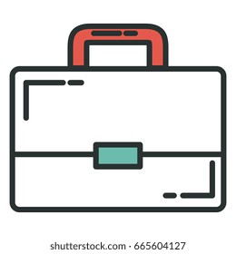 portfolio briefcase isolated icon