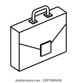 portfolio briefcase isometric icon