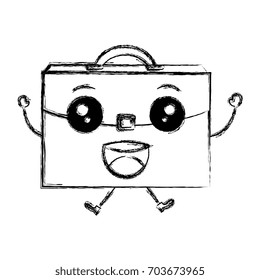 portfolio briefcase kawaii character
