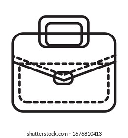 portfolio briefcase line style icon vector illustration design