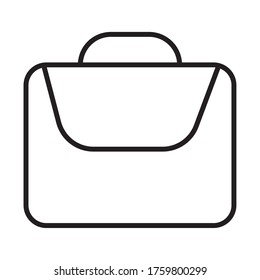 portfolio briefcase line style icon vector illustration design