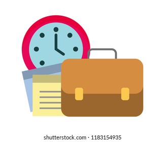 portfolio briefcase with watch and document