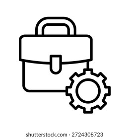 Ilustração do vetor do ícone de estrutura de tópicos do Portfolio Builder
