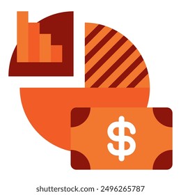 Portfolio business and finance icon illustration