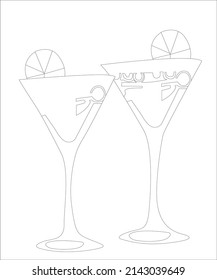 portfolio cocktain coloring page of drinks