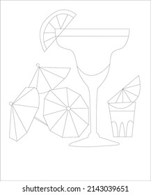 portfolio cocktain coloring page of drinks