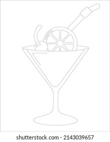 portfolio cocktain coloring page of drinks