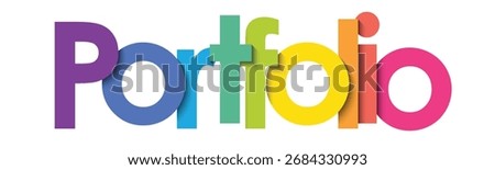PORTFOLIO colorful vector typography banner
