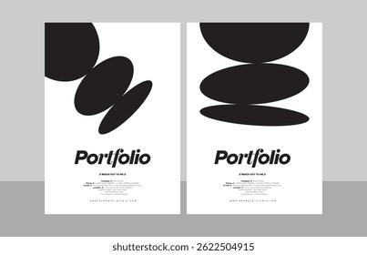 portfolio cover set for graphic design work