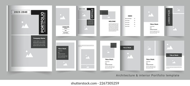 Portfolio design architecture or interior portfolio template