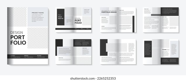 Portfolio design with booklet template for multipurpose