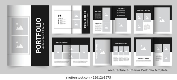 Portfolio design template a4 portfolio or architecture portfolio