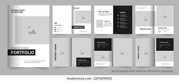 Portfolio design template architect portfolio or project portfolio