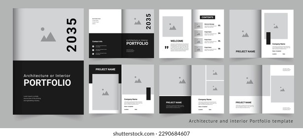 Portfolio-Design-Vorlage Architektur oder Innenportfolio