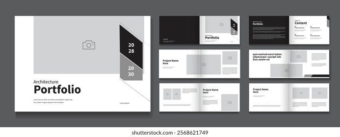 Portfolio Design Template or Architecture Portfolio Landscape