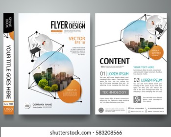 Portfolio design template vector. Minimal brochure report business flyers magazine  poster. Abstract black point and line network shape on cover book presentation. City concept in A4 size layout.