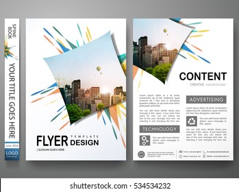 Portfolio design template vector.Minimal brochure report business flyers magazine poster.Abstract colorful fireworks on cover book presentation.City concept in A4 layout size.